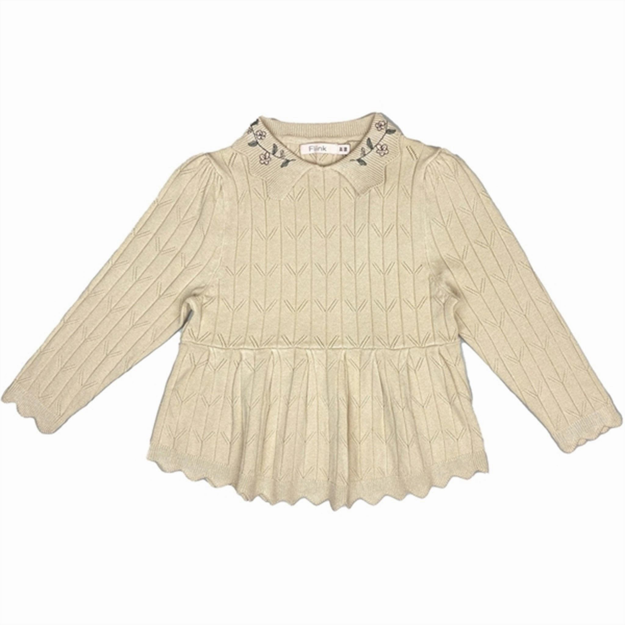 Fliink Sandshell Sunny Embroidered Blouse EasyCare Fabric