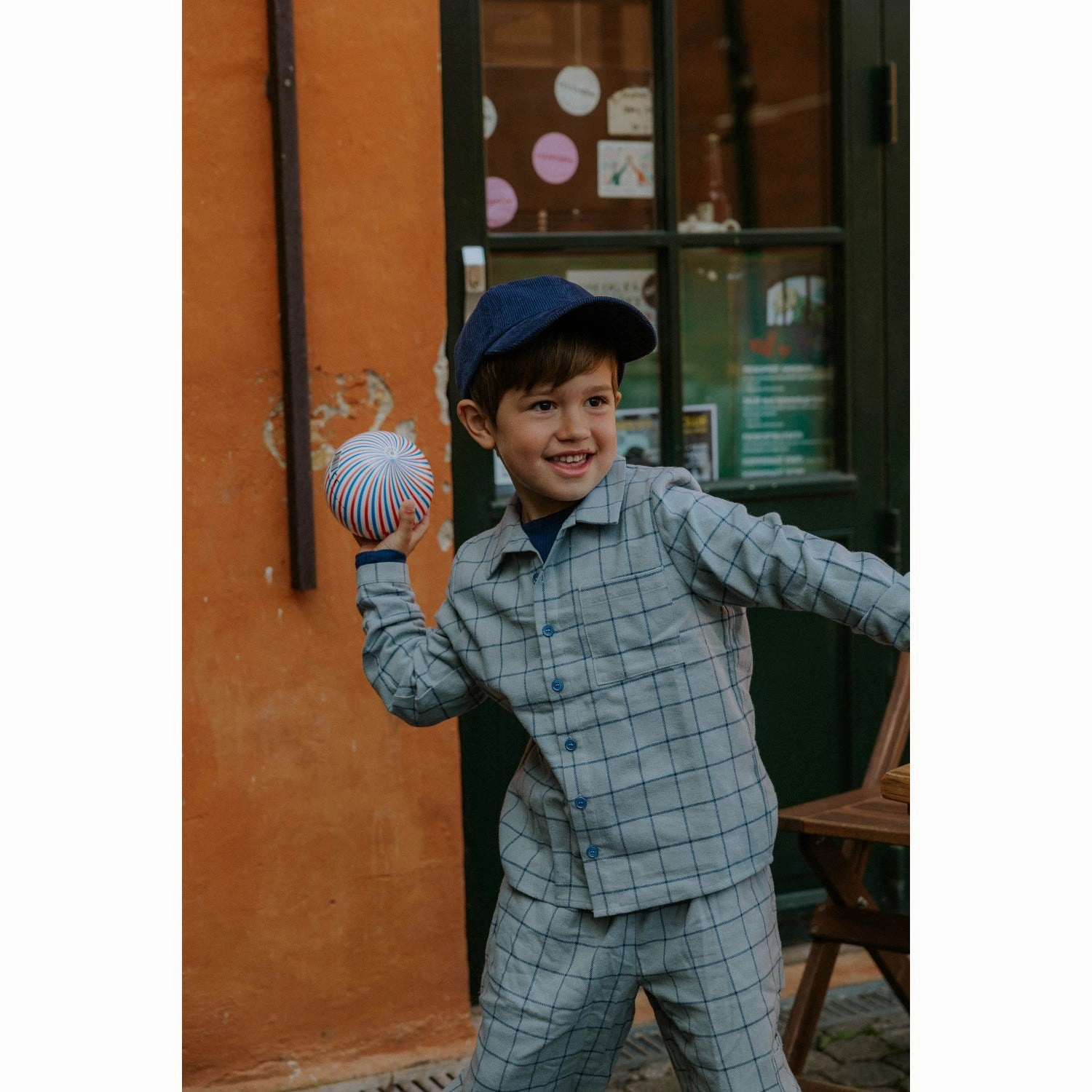 Micro Perforated Texture Fliink Slate Cody Check Shirt