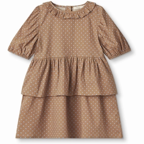 Fliink Tigers Eye Dot Aop Toto Dress Flattering Layers