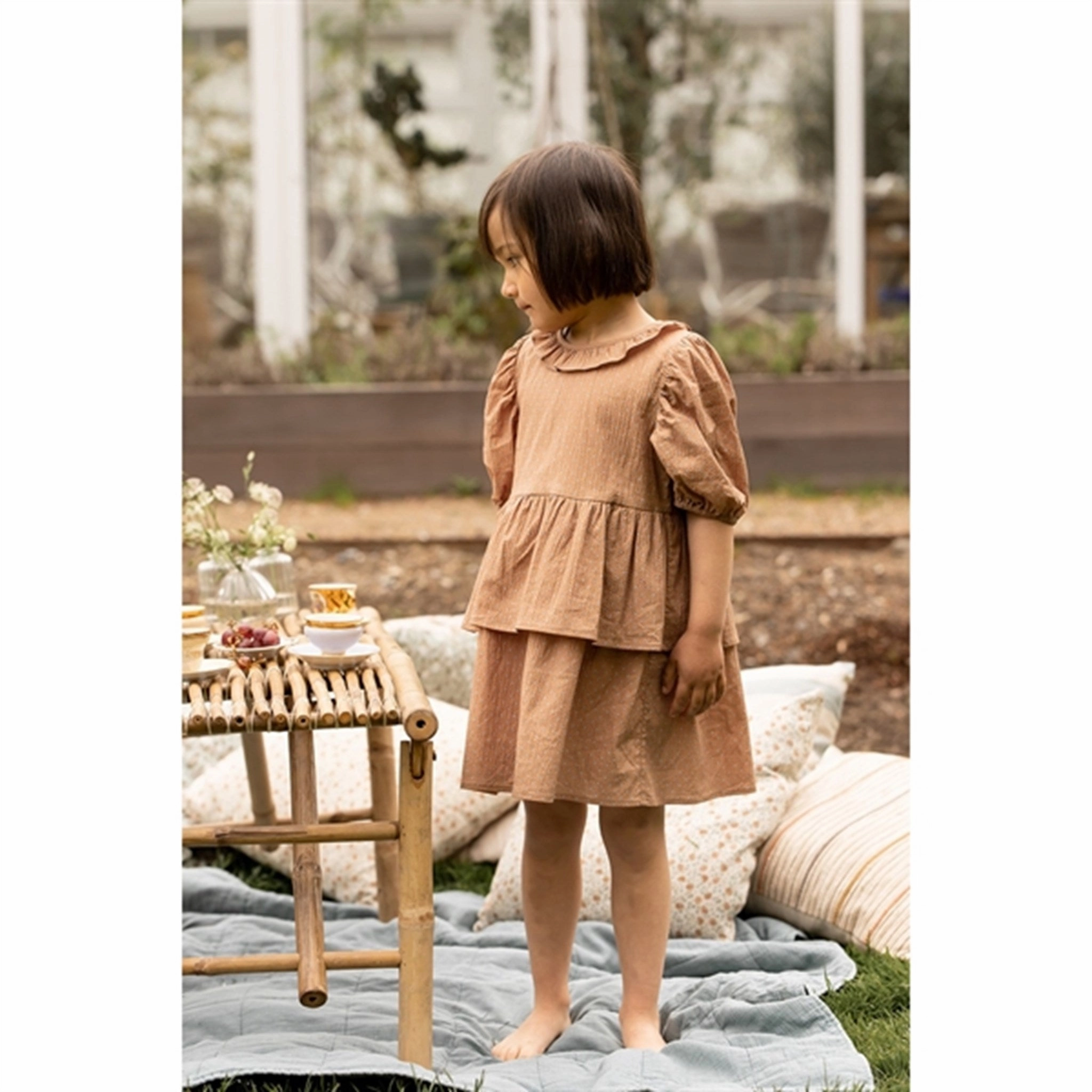 Lounge Vibe Feminine Style Fliink Tigers Eye Dot Aop Toto Dress