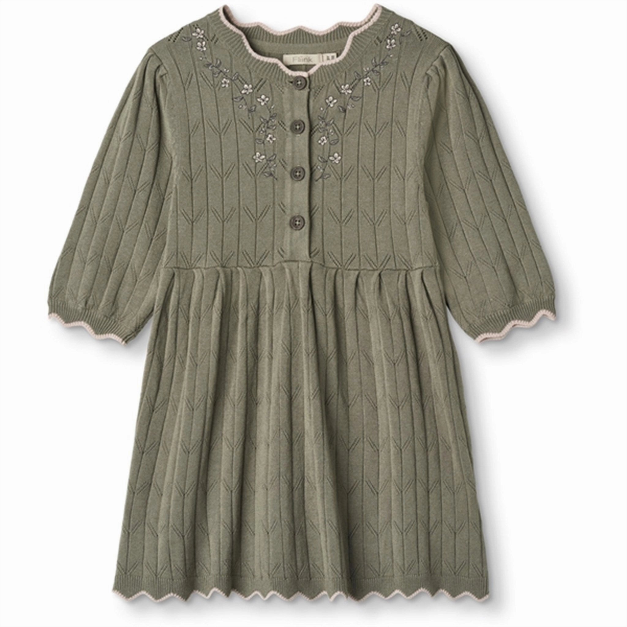 Fliink Vertiver Sunny Embroidered 3/4 Dress Slim-fit