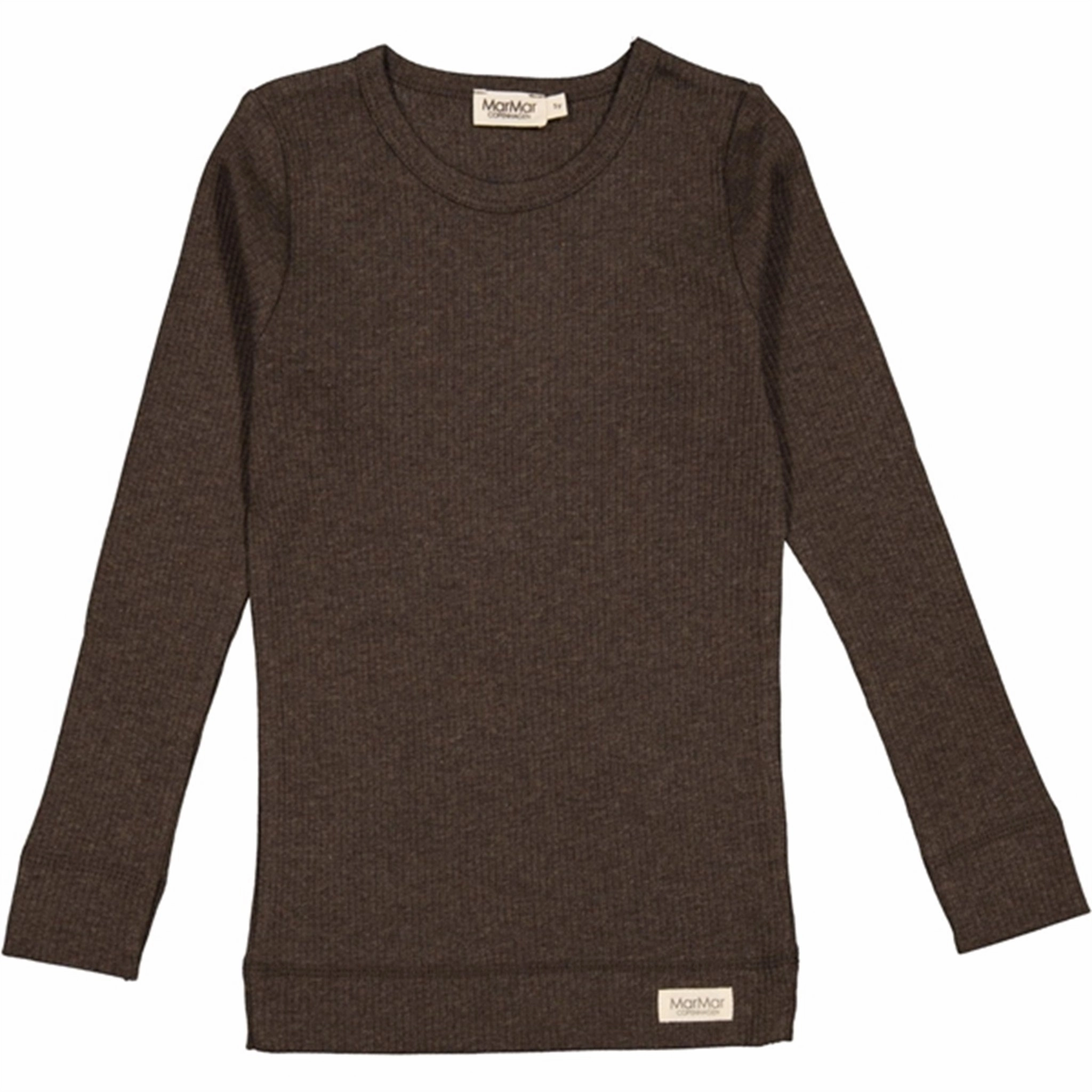 MarMar Modal Deep Choco Melange Plain Blouse Pastel Shade Checkered Style