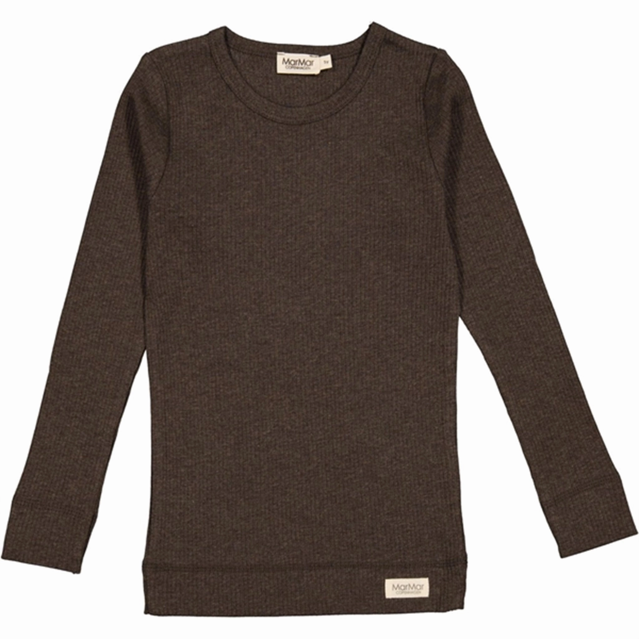 MarMar Modal Deep Choco Melange Plain Blouse Camouflage Style