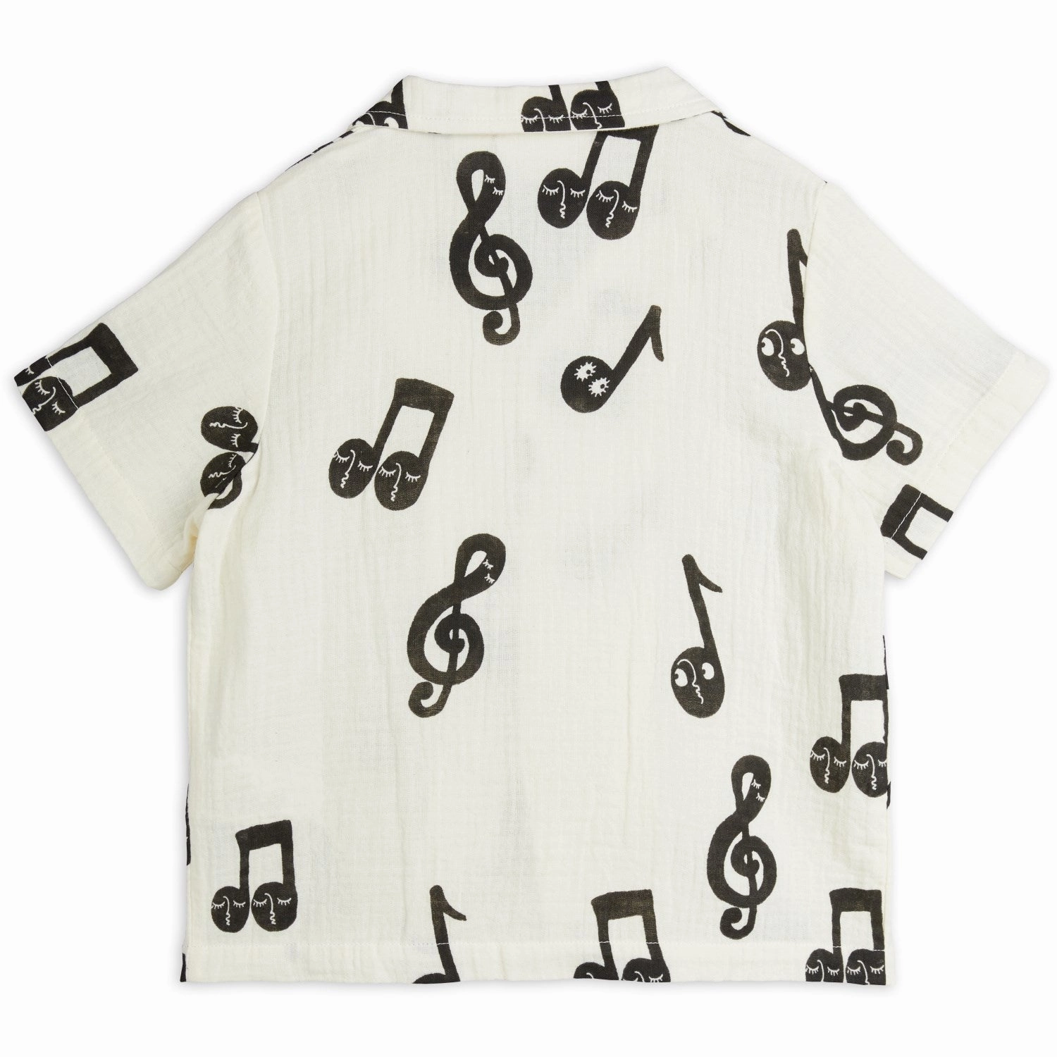 garden party Mini Rodini White Note AOP Muslin Shirt