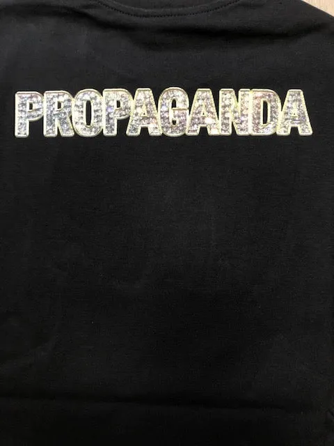 Propaganda T-shirt Diamonds 073 01 black Water Based Ink Print homecoming
