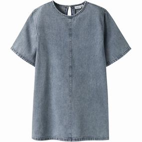 Celebrity-Inspired Style focused Name It Medium Blue Denim Beau 2/4 Denim Dress