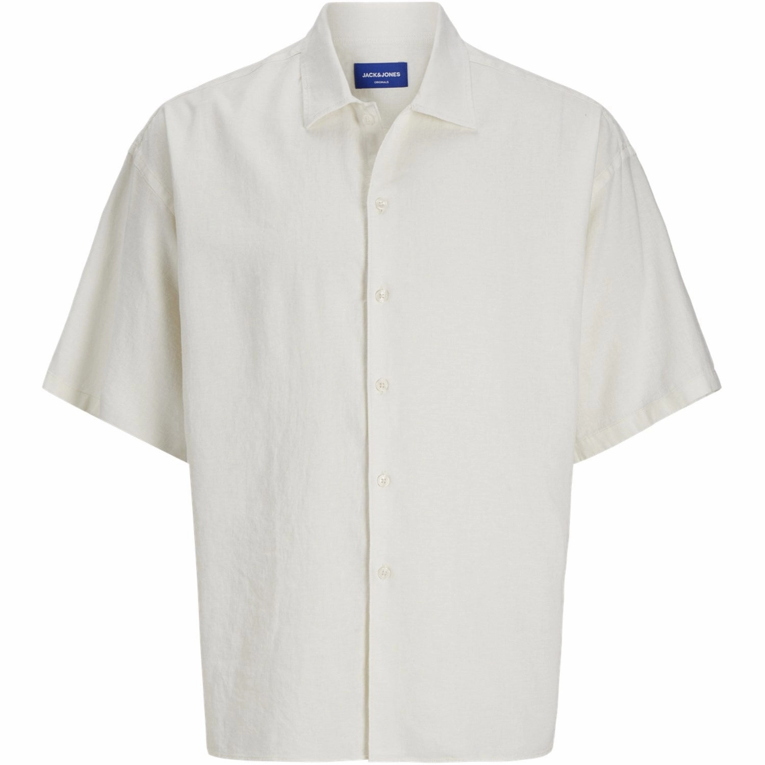 Jack & Jones Junior Antique White Jorparos Oversized Shirt Ss Jnr Patterned Texture
