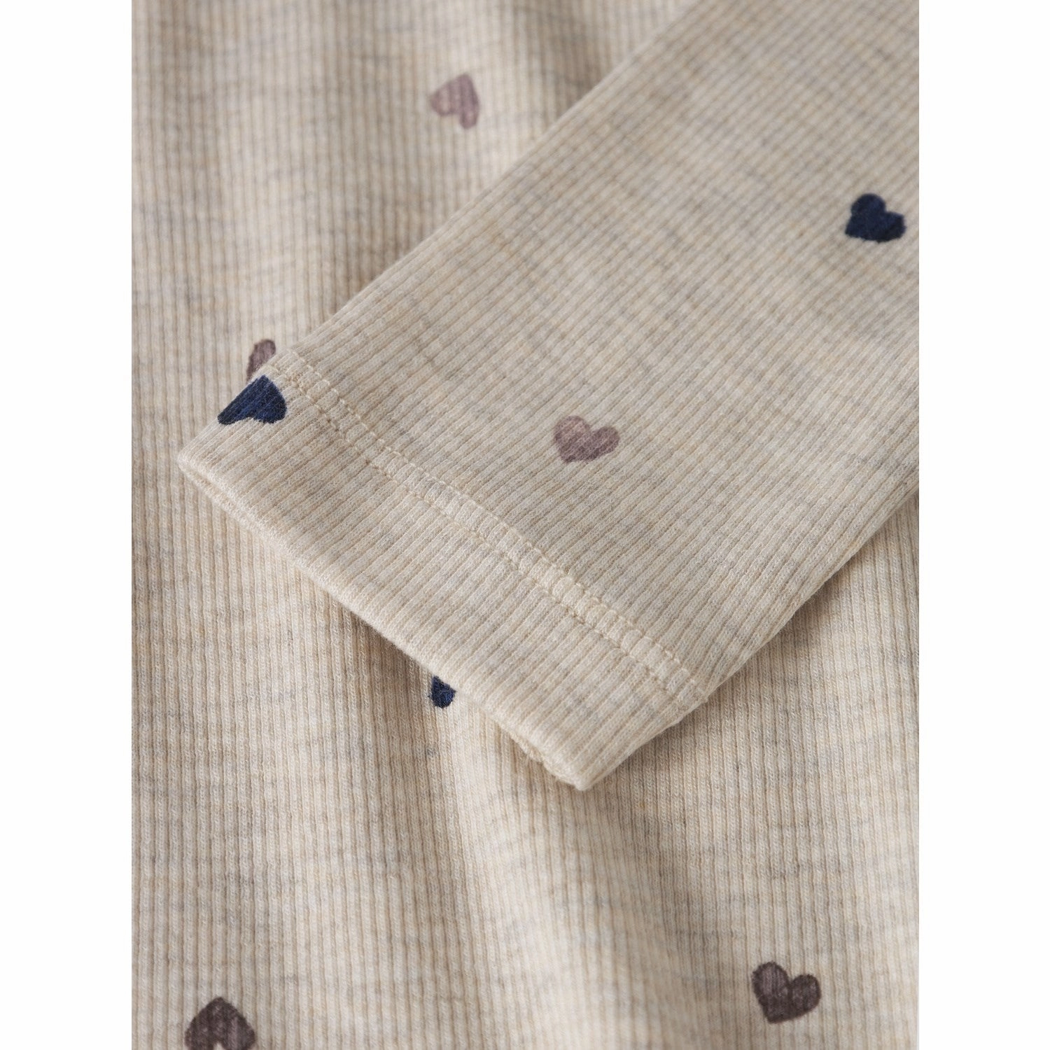 Name It Peyote Melange Hearts Nmfnutti Ls Top Noos Relaxed Comfort Beach Wear