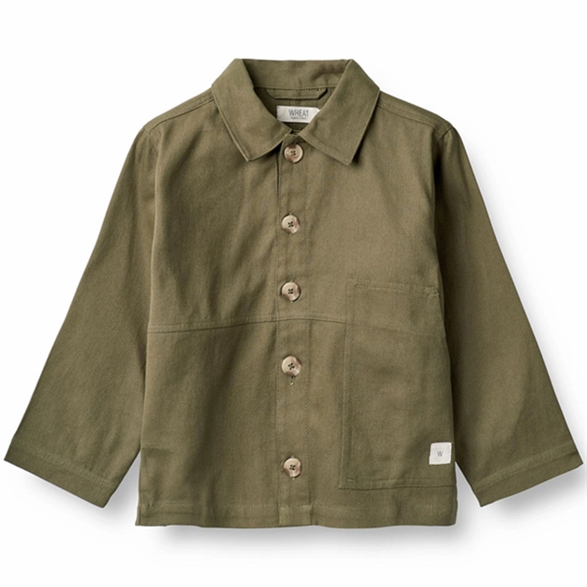Wheat Pinewood Allen Overshirt Ribbed Trim