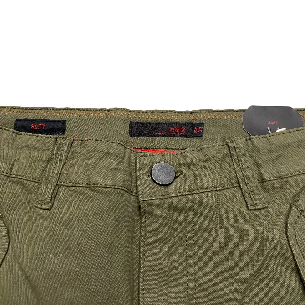 Dynamic Fit Trez pantalone da uomo con tasconi ed elastico al fondo Pipas-Cavt M45728 317 militare