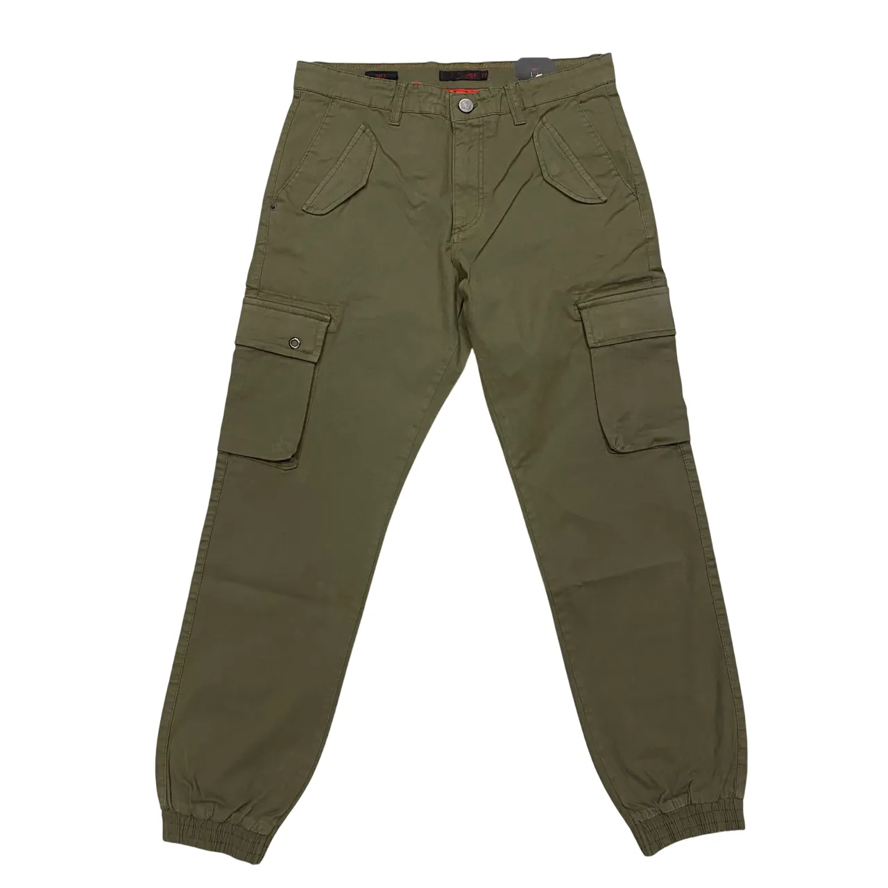 Non Bulk Trez pantalone da uomo con tasconi ed elastico al fondo Pipas-Cavt M45728 317 militare