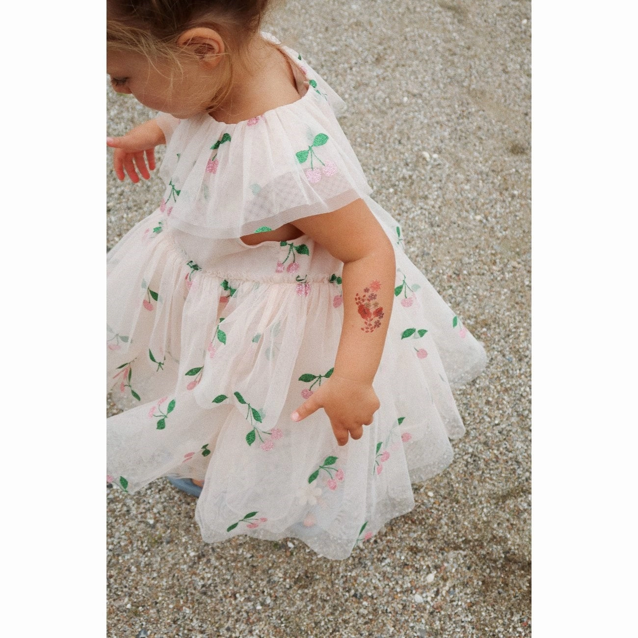 Natural Layers Konges Sl?jd Ma Grande Cerise Pink Glitter Mili Glitter Dress