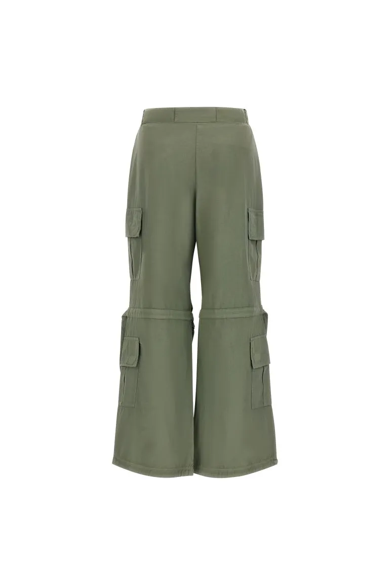 Freddy pantalone Cargo con tasche e coulisse BRITNEYF301 V69X verde pigmentato Adjustable Drawcord