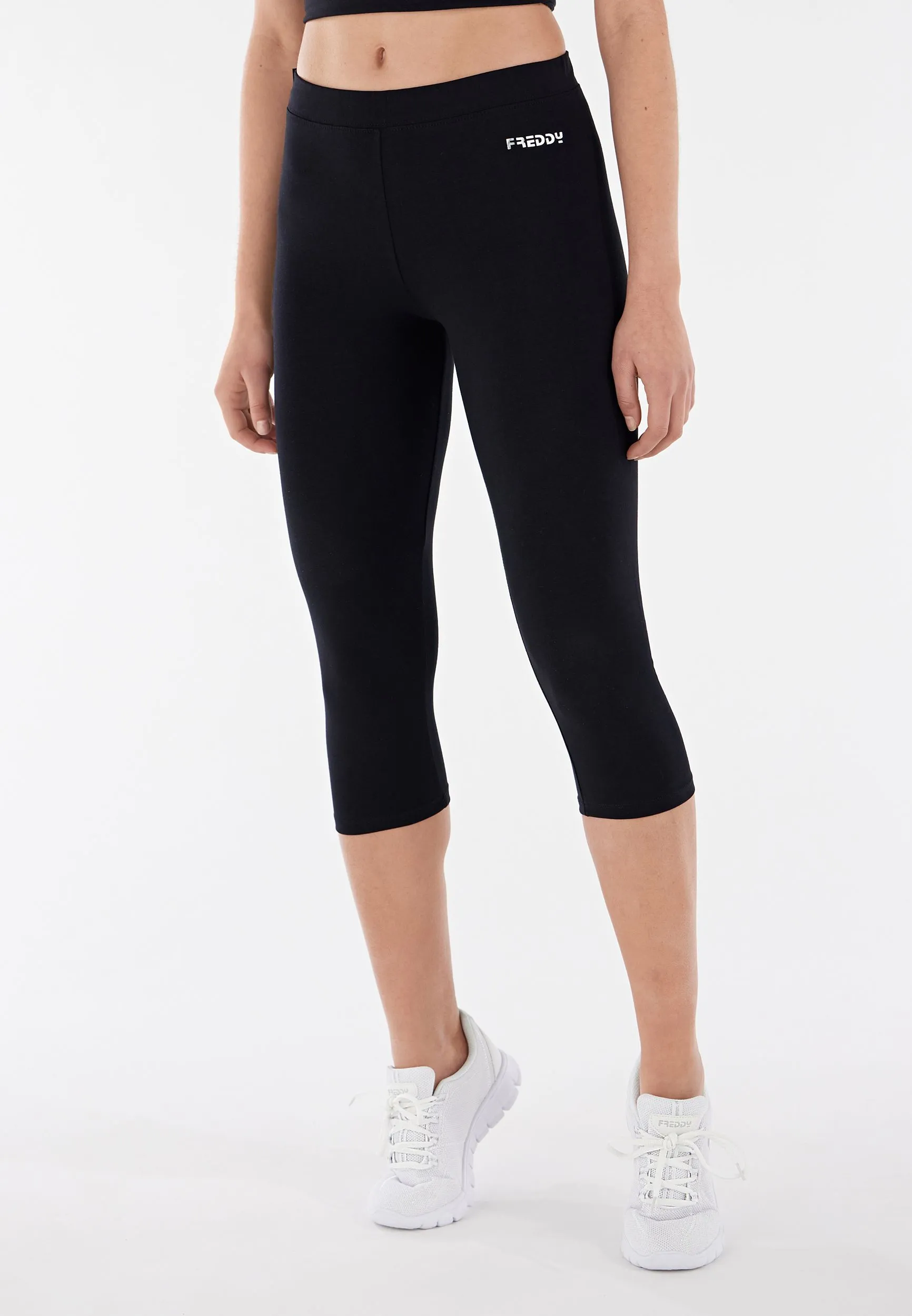 Metallic accents EcoFriendlyMaterial Freddy Pantalone Corsaro da donna S3WBCP4 N black