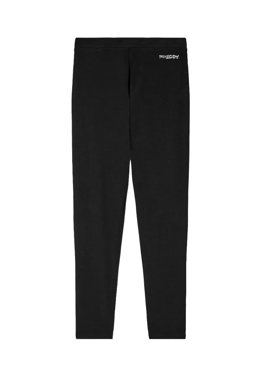 Freddy pantalone sportivo da donna Leggings 7/8 S4WBCP5 N nero Hypoallergenic Inner Lining
