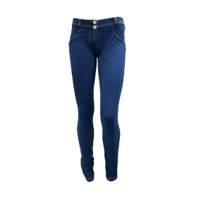 Freddy pantalone sportivo da donna slim fit F7-CWRS--WRUP1LJ01E J0/Y blu scuro runway Dynamic Flex Panels