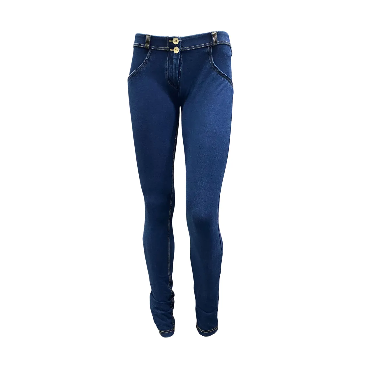 Freddy pantalone sportivo da donna slim fit F7-CWRS--WRUP1LJ01E J0/Y blu scuro runway Dynamic Flex Panels
