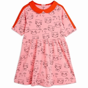 Delicate Mood Mini Rodini Pink Cathlethes Aop Dress