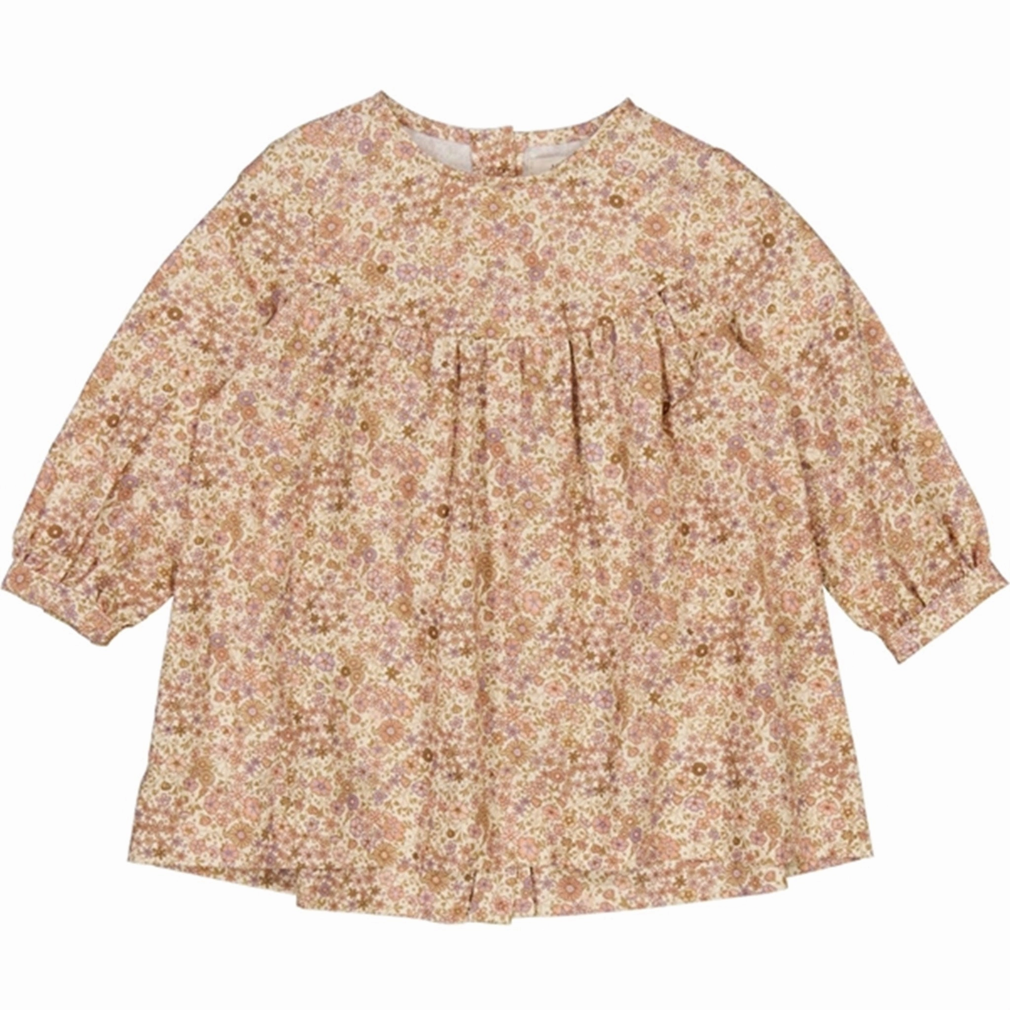 Fitted Shape Wheat Clam Flowers Fenja Dress