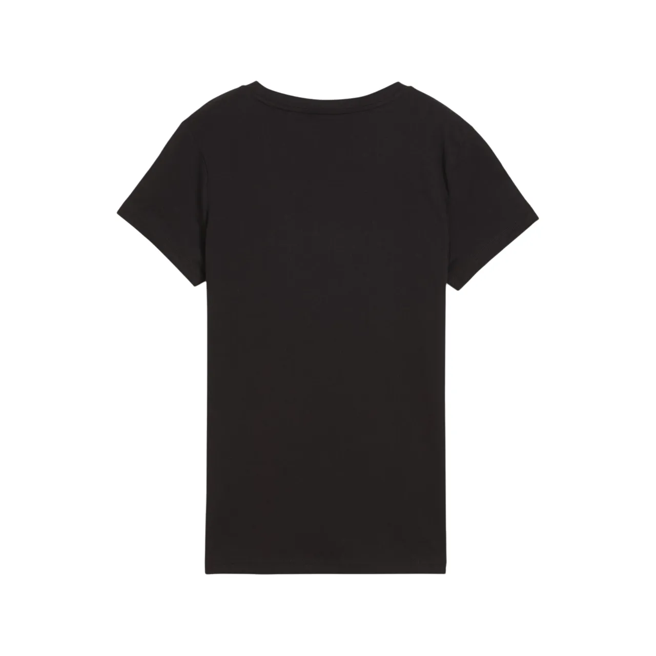 Raw Hem Finish Fashion-Forward Puma maglietta manica corta unisex con Logo piccolo ricamato 682372-01 nero