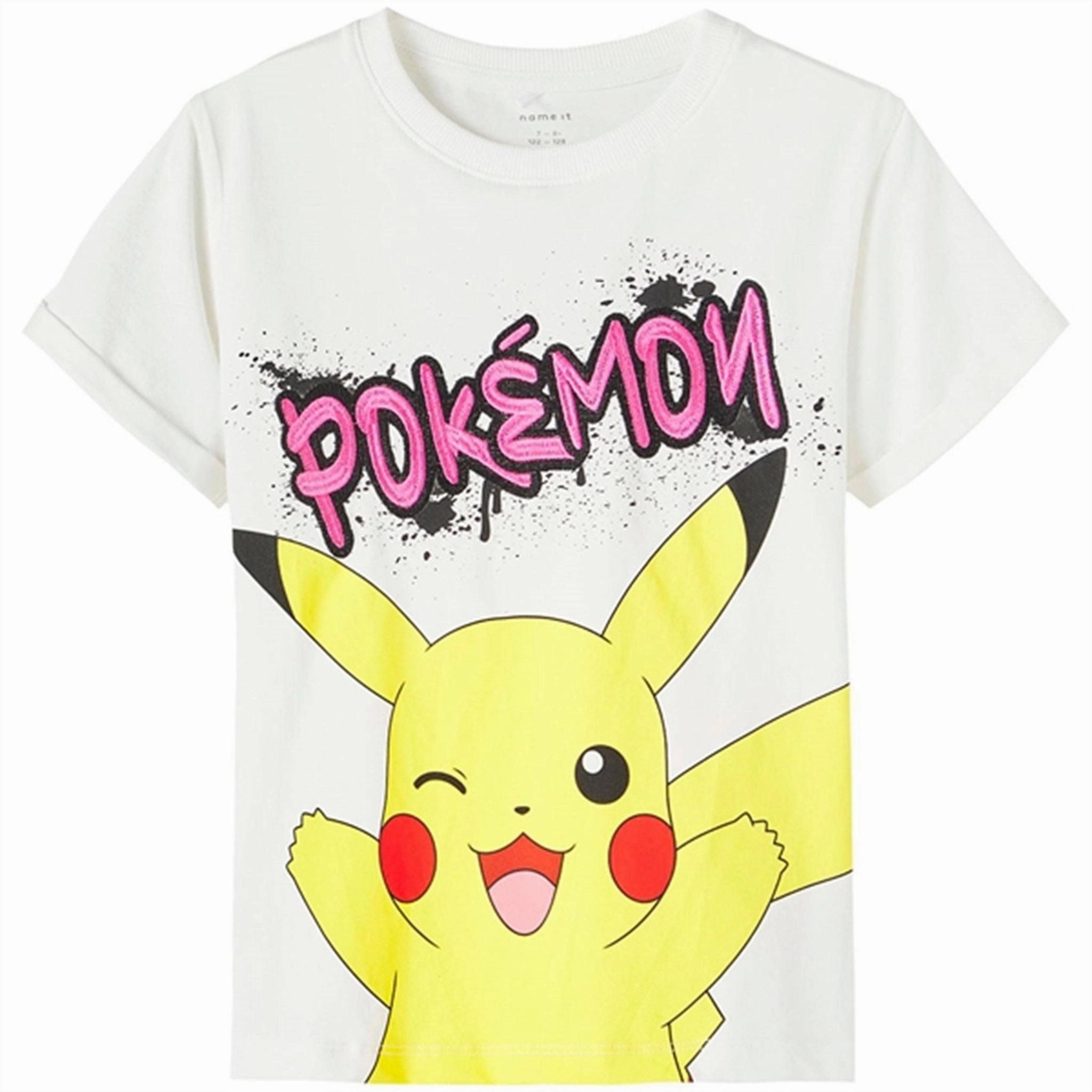 Name it White Alyssum Joba Pokemon T-shirt Easy Care Chic Trend