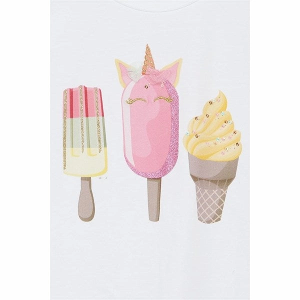 Lint Resistant Surface Seasonal Comfort Style Hust & Claire Mini White Amna T-shirt