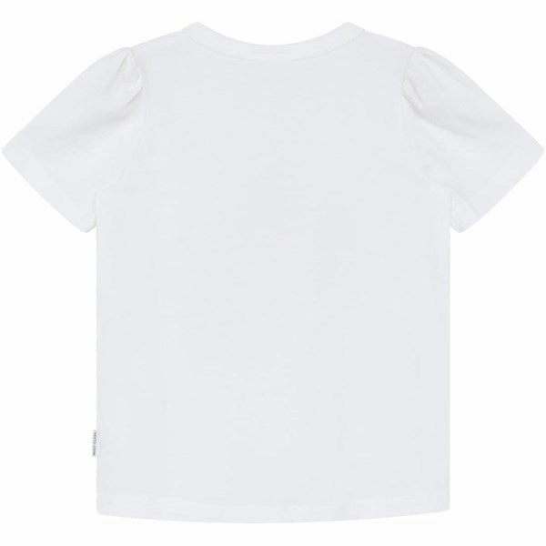 WrinkleResistant Texture Breathable Fit Hust & Claire Mini White Amna T-shirt