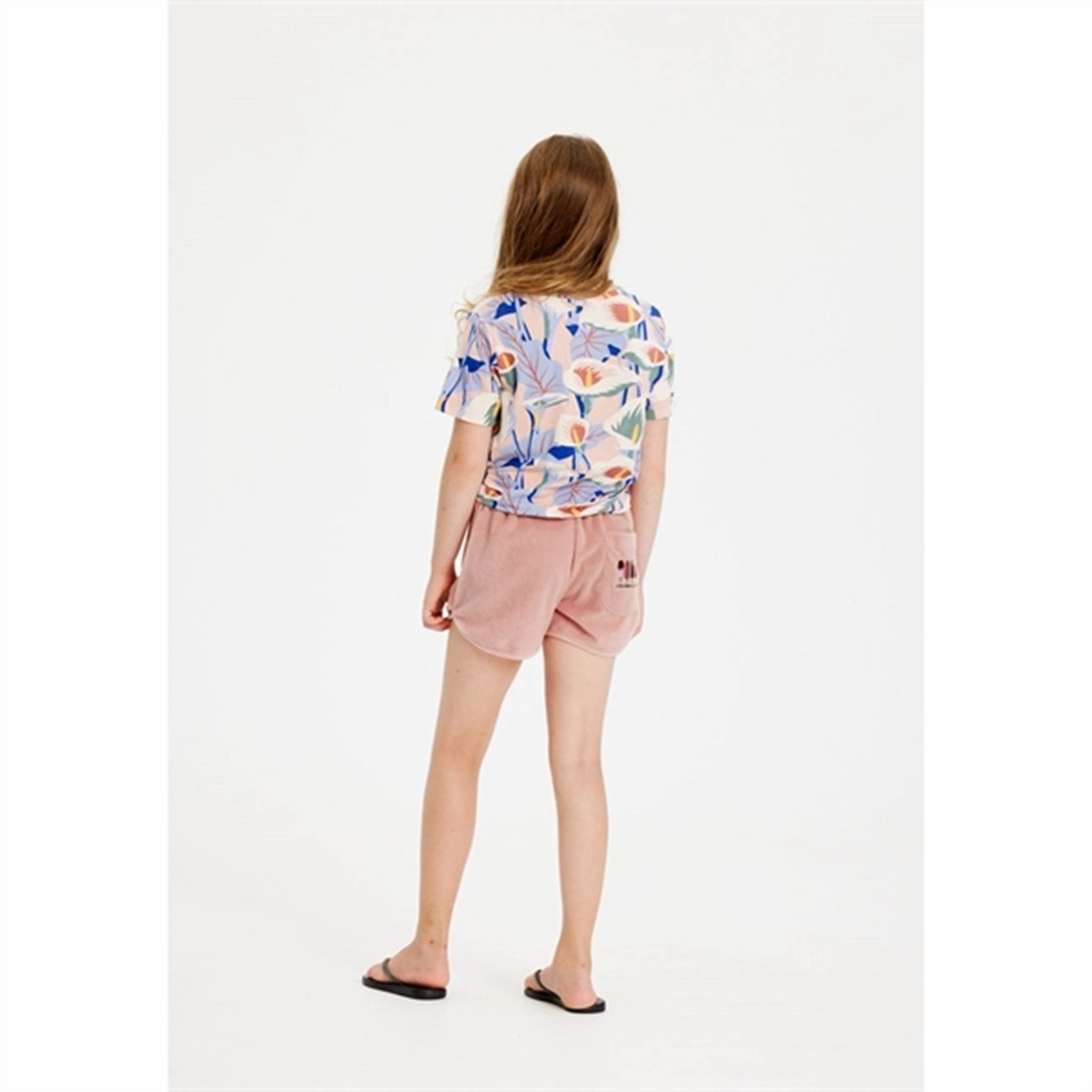 THE NEW Peach Beige Flower AOP Gwyneth T-shirt Essential Clothing