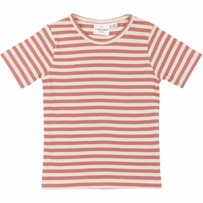 Street Smart THE NEW Siblings Old Rose Striped Fro Uni T-Shirt