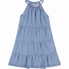 Levi's Hang Up Without Destruction Lvg Halter Tiered Dress Dressy Yet Comfortable