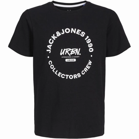 Urban Streetwear Timeless casual wear Jack & Jones Junior Black Simon T-Shirt Crew Neck
