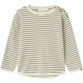 Lil'Atelier Moss Gray Geo Fon Blouse Anti Pill Treatment