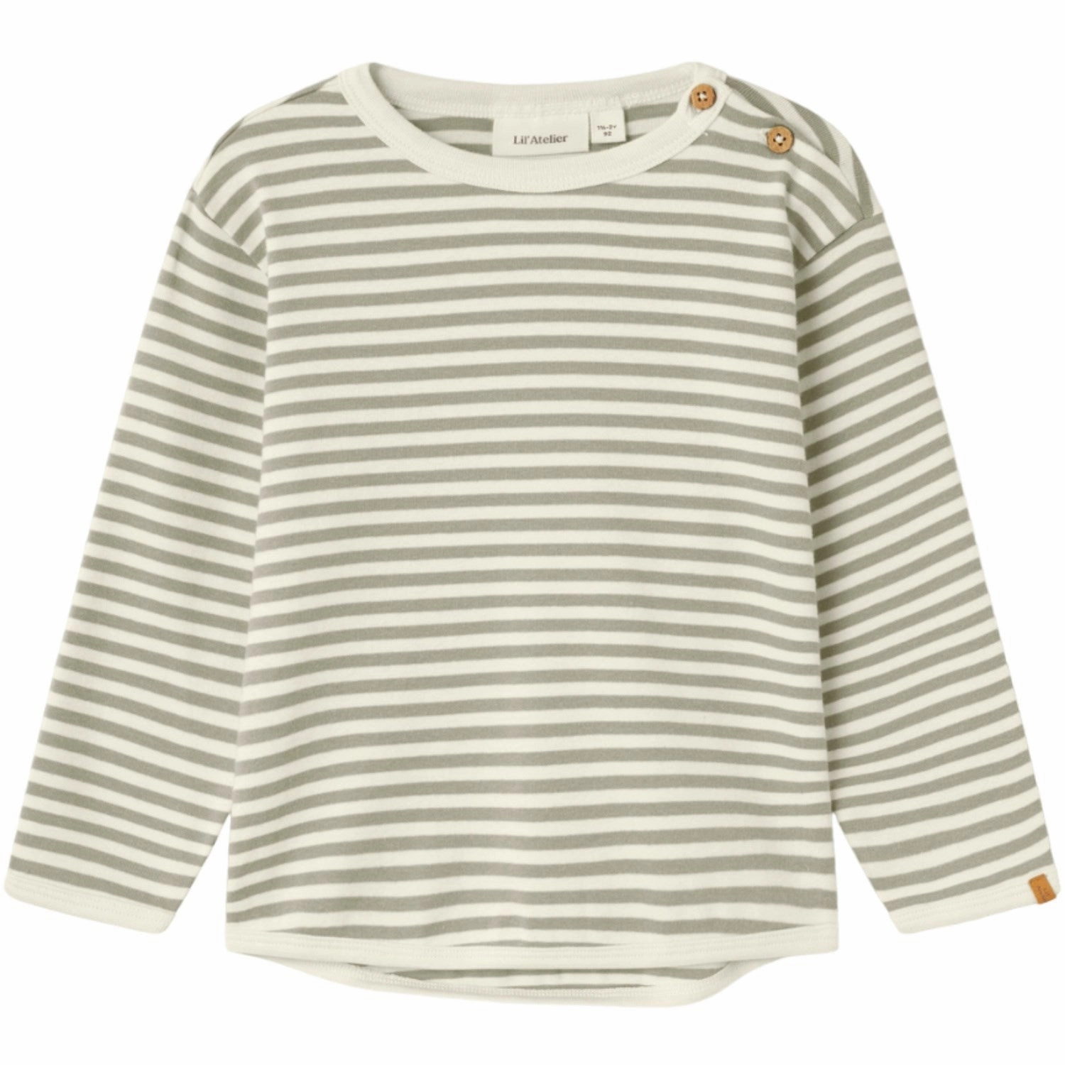 Lil'Atelier Moss Gray Geo Fon Blouse Anti Pill Treatment