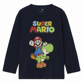 Name it Dark Sapphire Jubber Mario Blouse EasyCare Fabric Odor Resistant