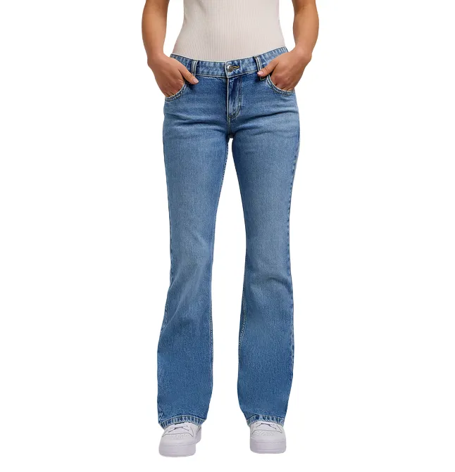 Lee Jessica Jeans a Zampa Donna 112349550 | Denim Flare Chiaro Adjustable Waist