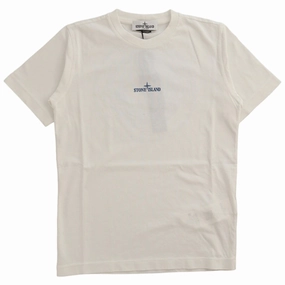 Stone Island Junior T-shirt White Cotton Blend
