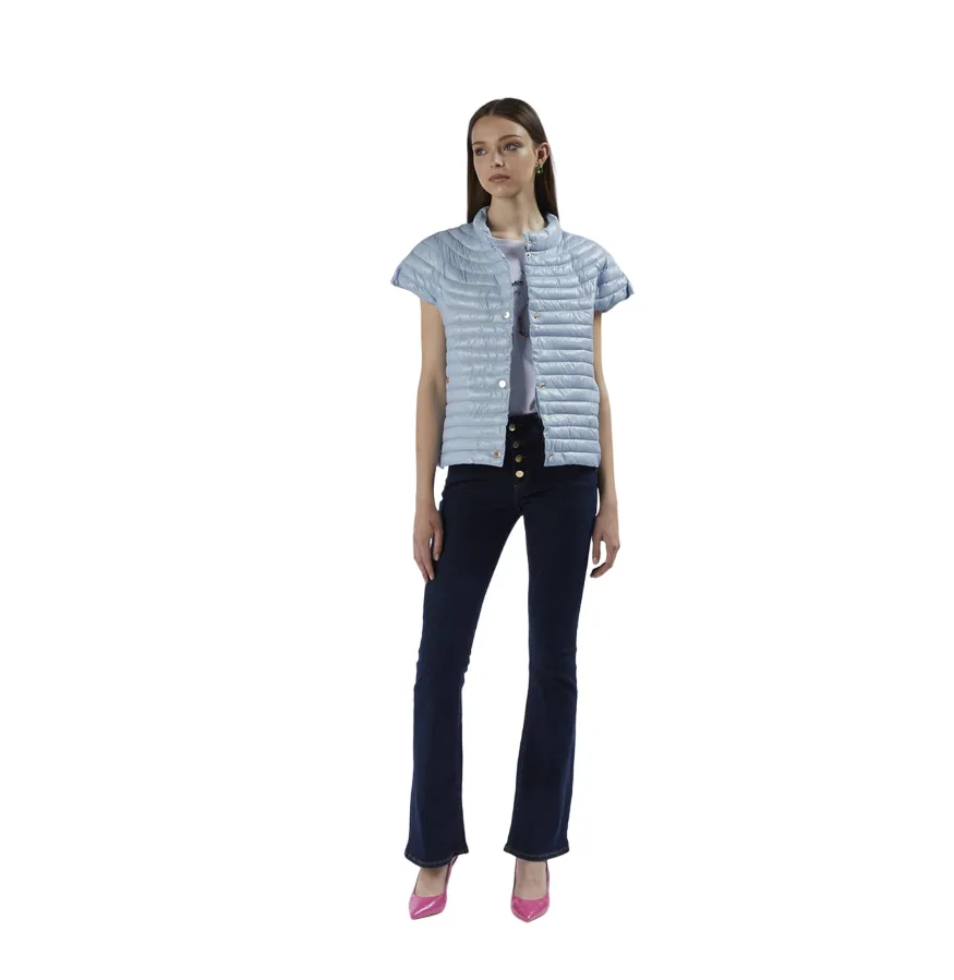 Tailored Silhouette Caf??Noir giacca piumino leggero con manica al aletta c7JN0072 B015 celeste