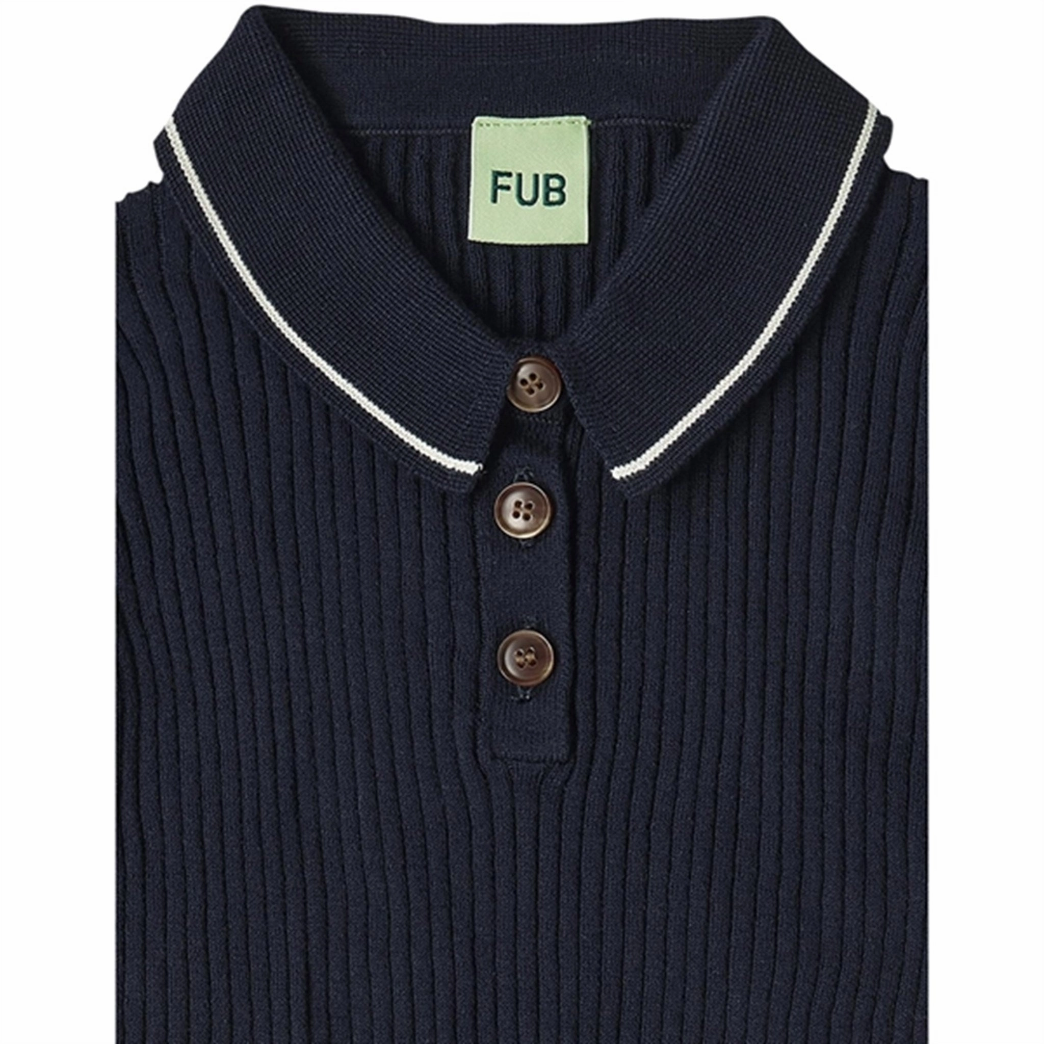 Herringbone Texture Summer Smart FUB Dark Navy Polo T-shirt