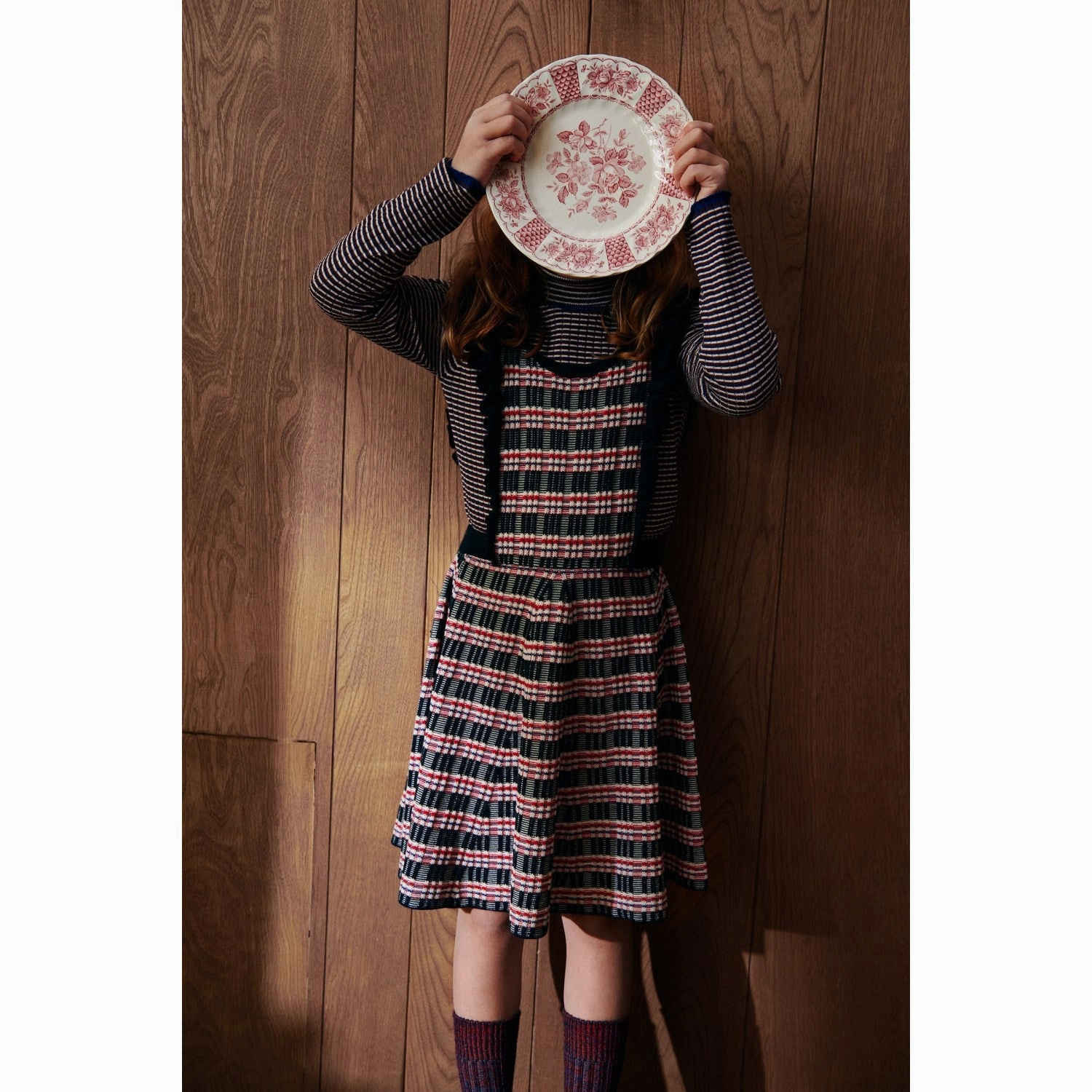 FUB Dark Navy Spencer Bow-Detail Printed-Lining