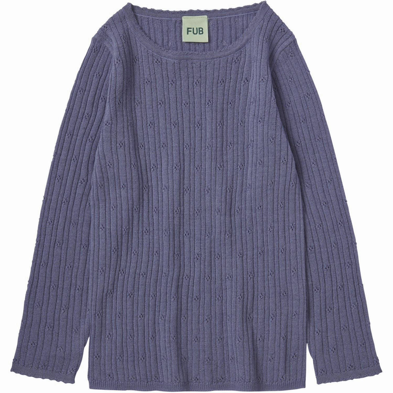 FUB Dusty Violet Pointelle T-Tee L/S Athleisure Trend