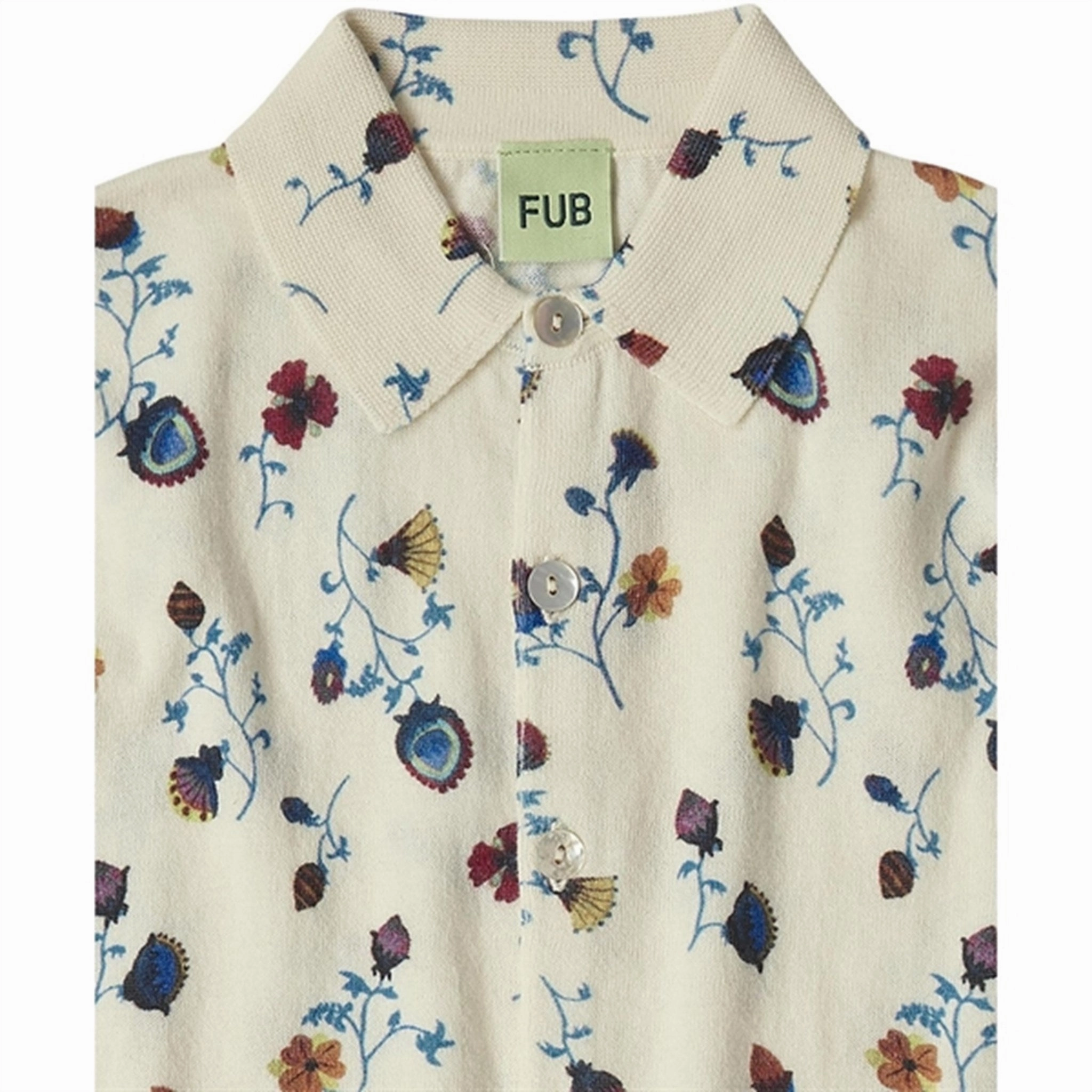 formal dinner Wardrobe Essential FUB Ecru/Flower Printed Blouse