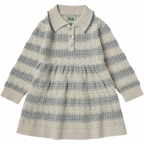 FUB Ecru/Misty Green Baby Dress Classic-style Breezy Mood