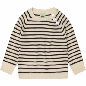 FUB Ecru/Mocca Baby Blouse Trendy Pattern