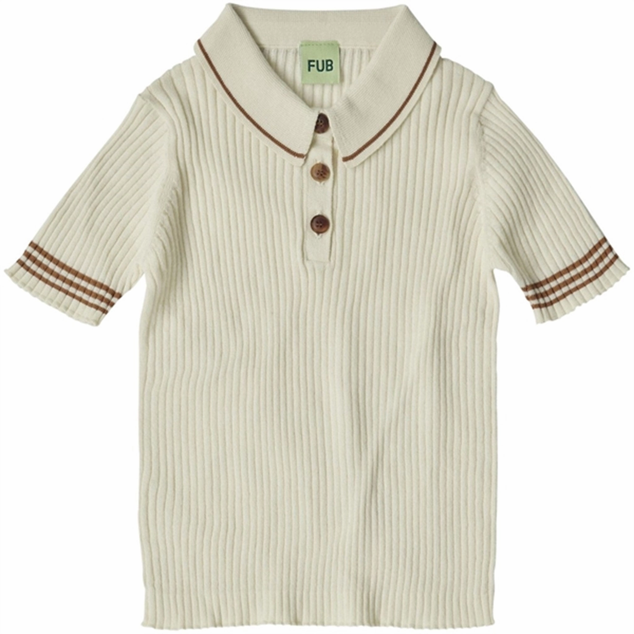 Summer Vacation FUB Ecru Polo T-shirt