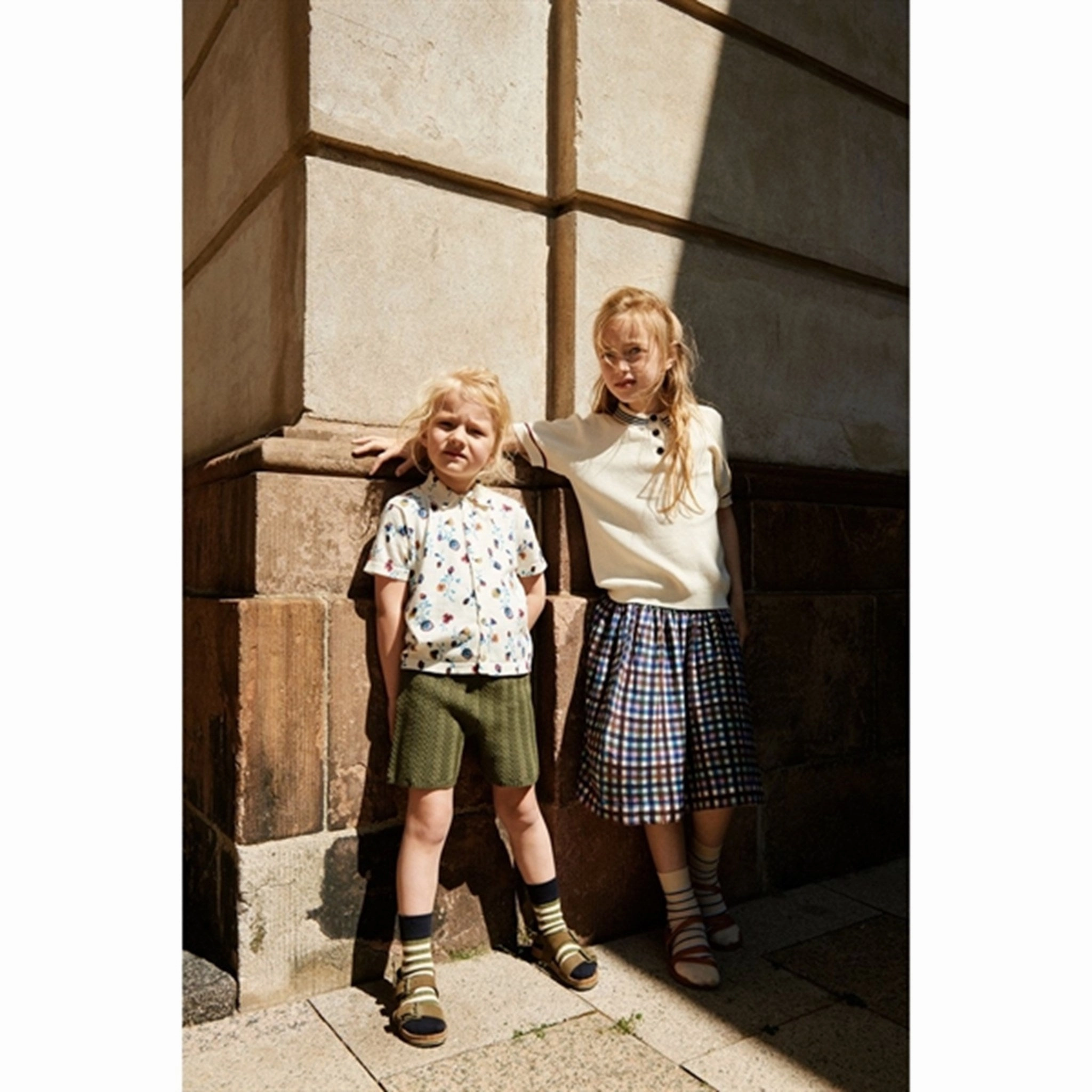 FUB Ecru Polo T-shirt Layered Look