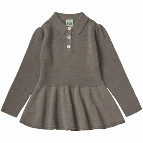 Subtle pattern FUB Hazel Melange Peblum Tee L/S