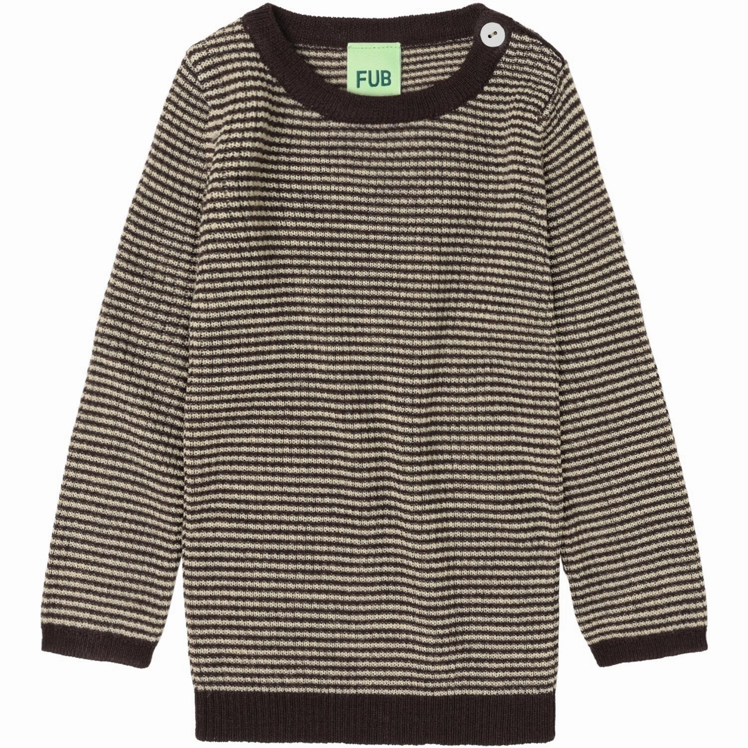 FUB Mocca/Wheat Baby Rib Blouse crew neck