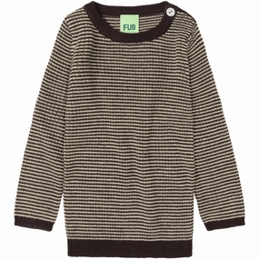 FUB Mocca/Wheat Baby Rib Blouse Versatile Styling