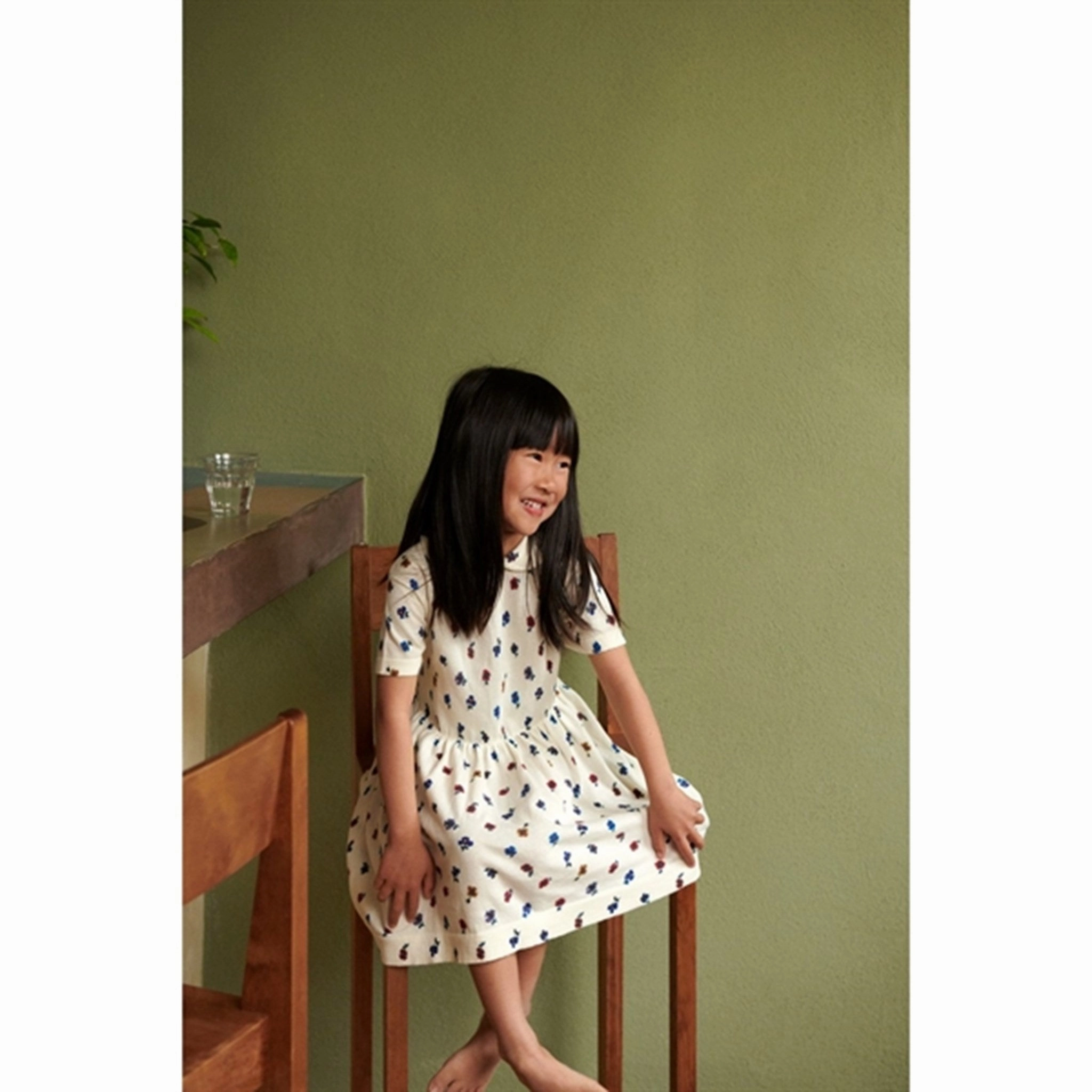 FUB Printed Dress Ecru/Flower Lunch Date