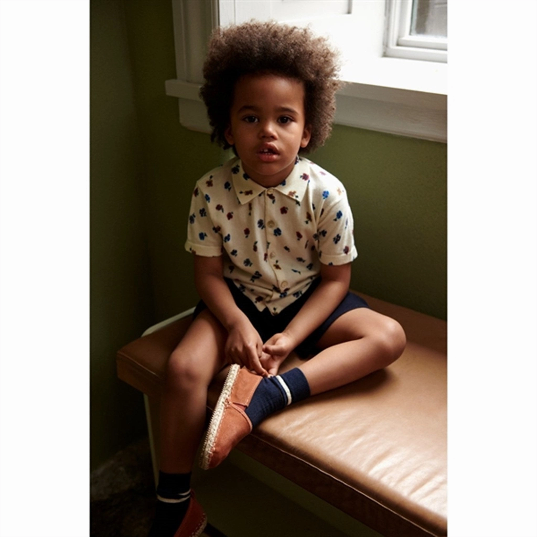 FUB Printed Shirt Ecru/Flower Teen Fashion No Chafe Edging